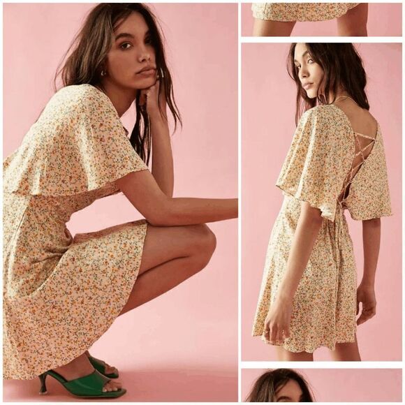 Free People Florence Mini Dress - Femme Combo - Yellow - Picture 2 of 2
